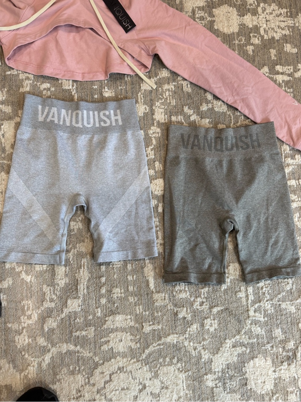 2 pairs Women's High-Waist Seamless Bike Shorts - Gray